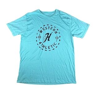 Hooey Men's XL Blue Graphic Print Crew Neck T-Shirt Short Sleeve